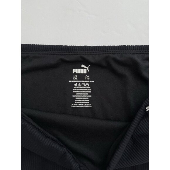 Puma Black High Waisted Ribbed Bikini Bottom Women's Plus Size XXL Beach Resort - Picture 5 of 7